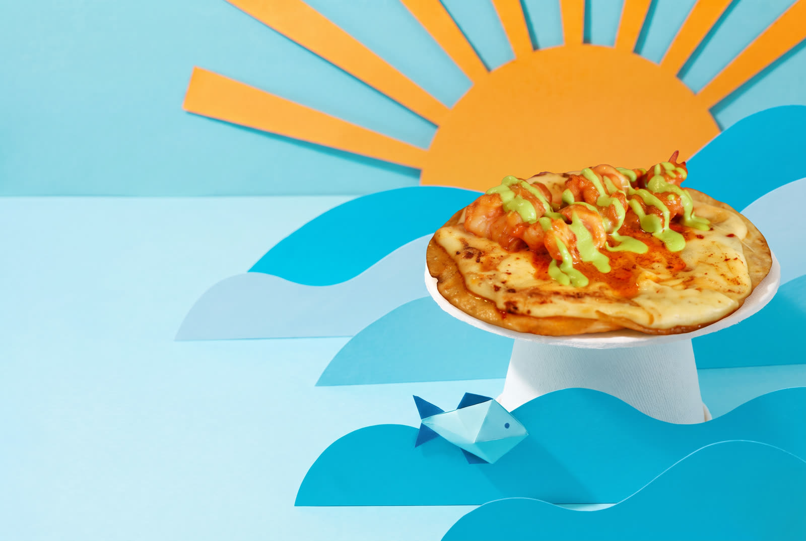 Tostada de mariscos de Mareah
