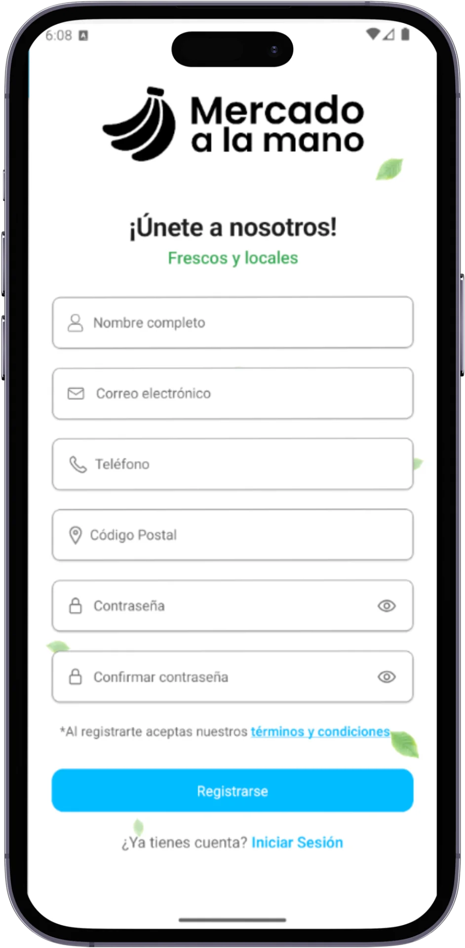 Mercado App - Interfaz de usuario
