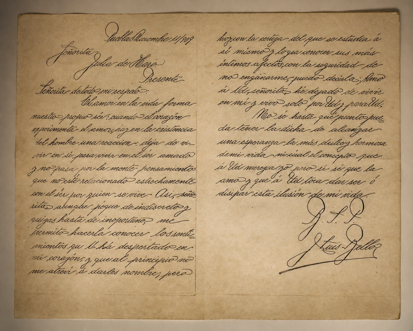 La carta a Julia